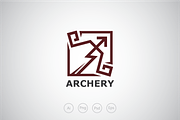 Archery Square Logo Tempalte