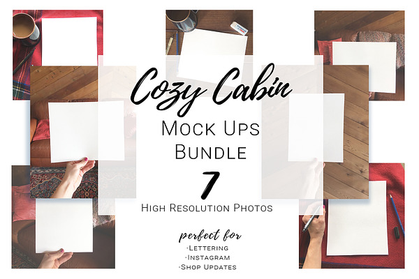 Cozy Cabin Mock Up Bundle | Save 20%