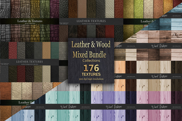 Leather and Wood Bundles Textures