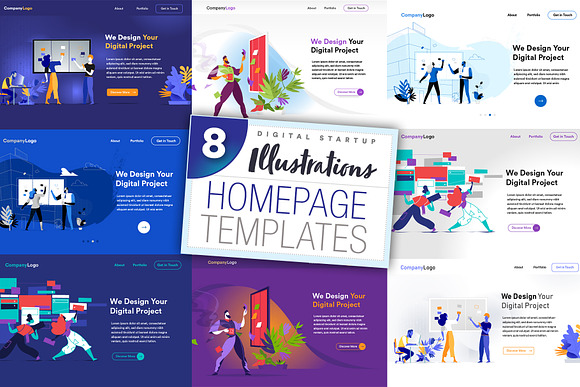 Digital Startup | Homepage Templates in Illustrations - product preview 9