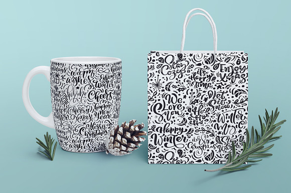 Christmas lettering patterns in Patterns - product preview 1