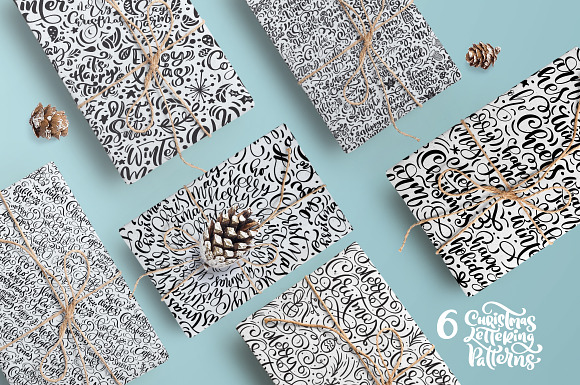 Christmas lettering patterns in Patterns - product preview 5