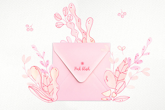 Pink Blush Flowers in Illustrations - product preview 1