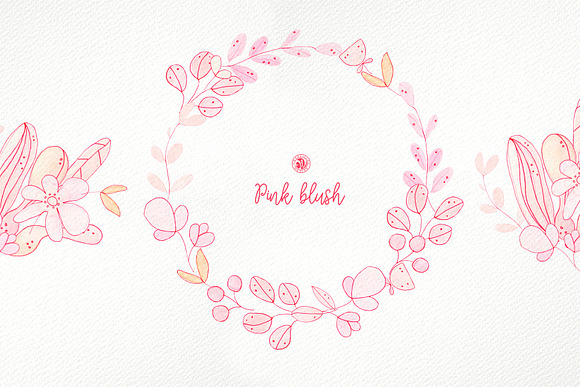 Pink Blush Flowers in Illustrations - product preview 2
