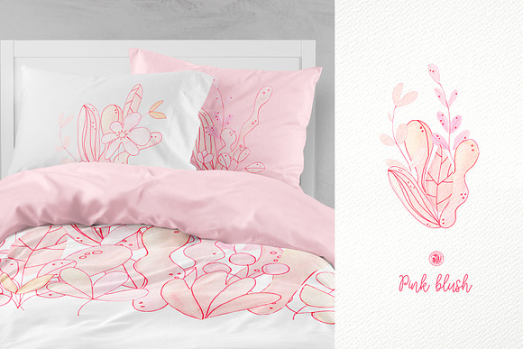 Pink Blush Flowers in Illustrations - product preview 4