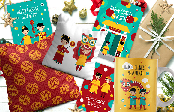 Chinese New Year - Holiday Folk Set in Illustrations - product preview 10