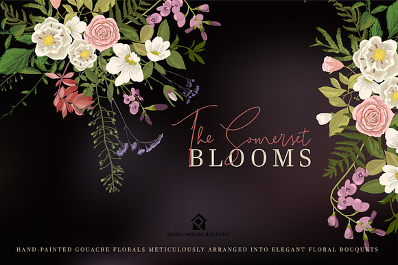 The Somerset Blooms - Clip Arts Set in Illustrations - product preview 1