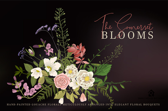 The Somerset Blooms - Clip Arts Set in Illustrations - product preview 3
