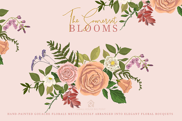 The Somerset Blooms - Clip Arts Set in Illustrations - product preview 6