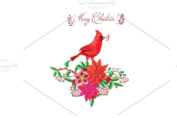Christmas Decoration with Bird