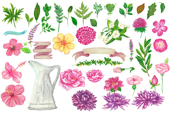 Oil Pasterls Floral Collection in Illustrations - product preview 2