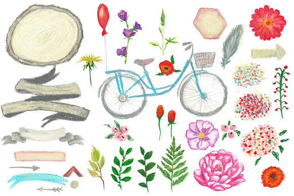Oil Pasterls Floral Collection in Illustrations - product preview 3