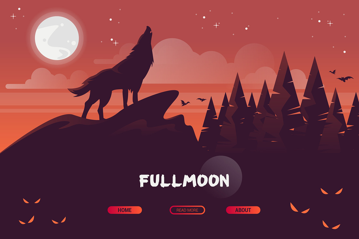 Fullmoon - Vector Landscape in Illustrations - product preview 8