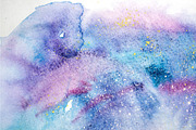 Watercolor blue pink purple stain