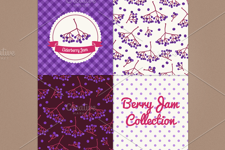 Elderberry jam in Patterns - product preview 8