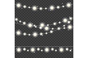 Realistic 3d Christmas Lights String