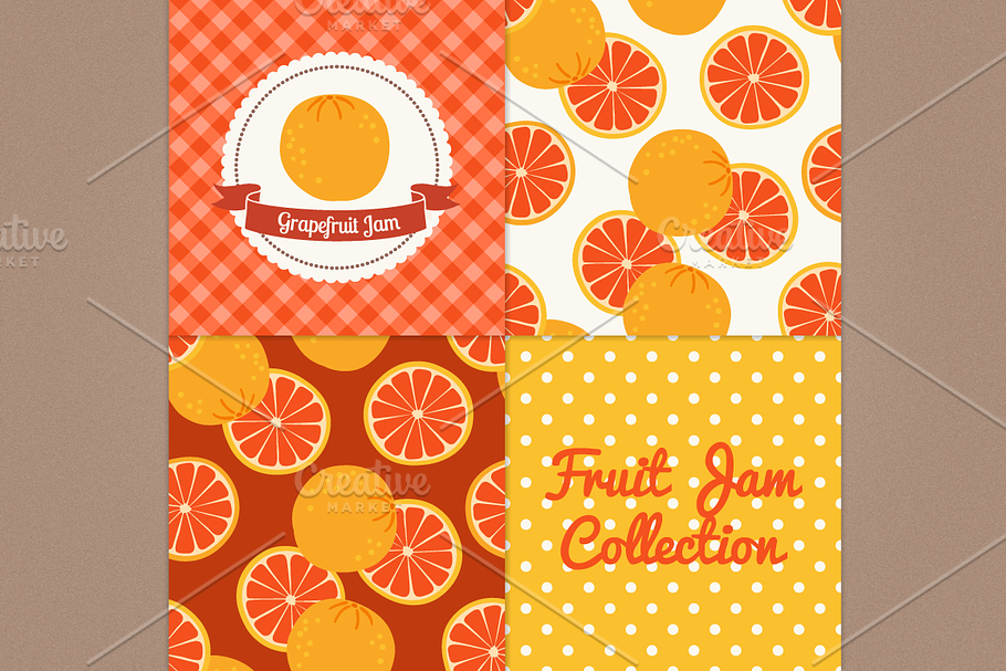 Grapefruit jam in Patterns - product preview 8