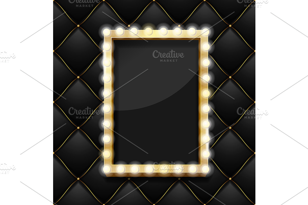 Makeup Mirror on a Quilted Pattern in Illustrations - product preview 8
