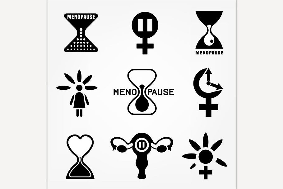 Menopause vector icons