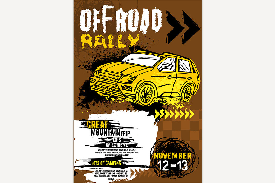 Off-road event poster in Illustrations - product preview 8