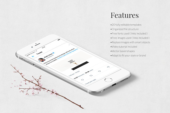 Minimal Twitter Posts in Twitter Templates - product preview 2