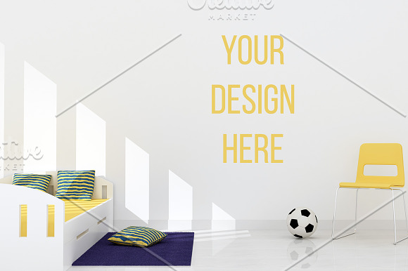 Kids Room Wall/ Frame Mock-up in Print Mockups - product preview 2