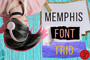 Memphis font trio