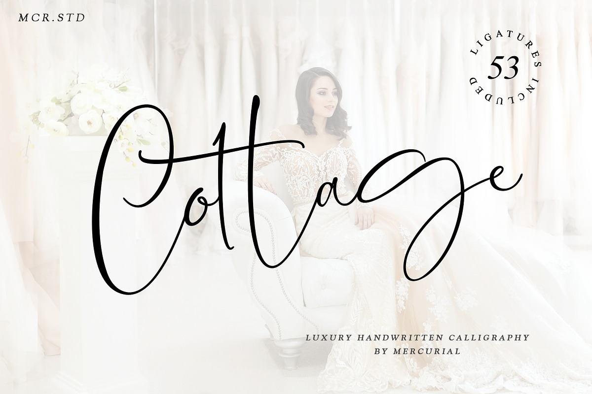 Cottage (Luxury Handwritten Font) in Script Fonts - product preview 8