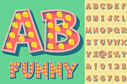 Comic Vector lamp alphabet