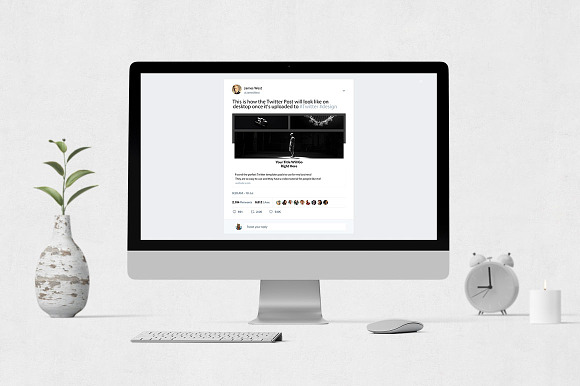 Dark Twitter Posts in Twitter Templates - product preview 3