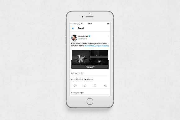 Dark Twitter Posts in Twitter Templates - product preview 5