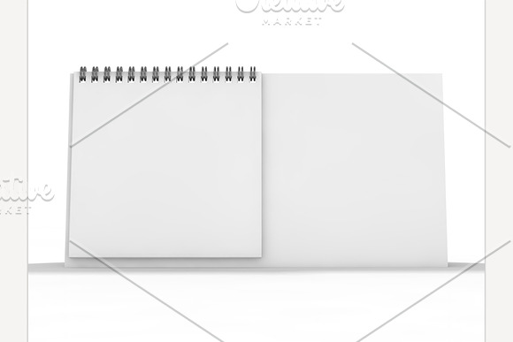 Empty desk calendar on table. Mockup in Illustrations - product preview 1