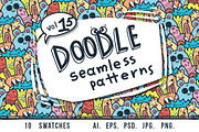 Quirky doodle patterns and colorings