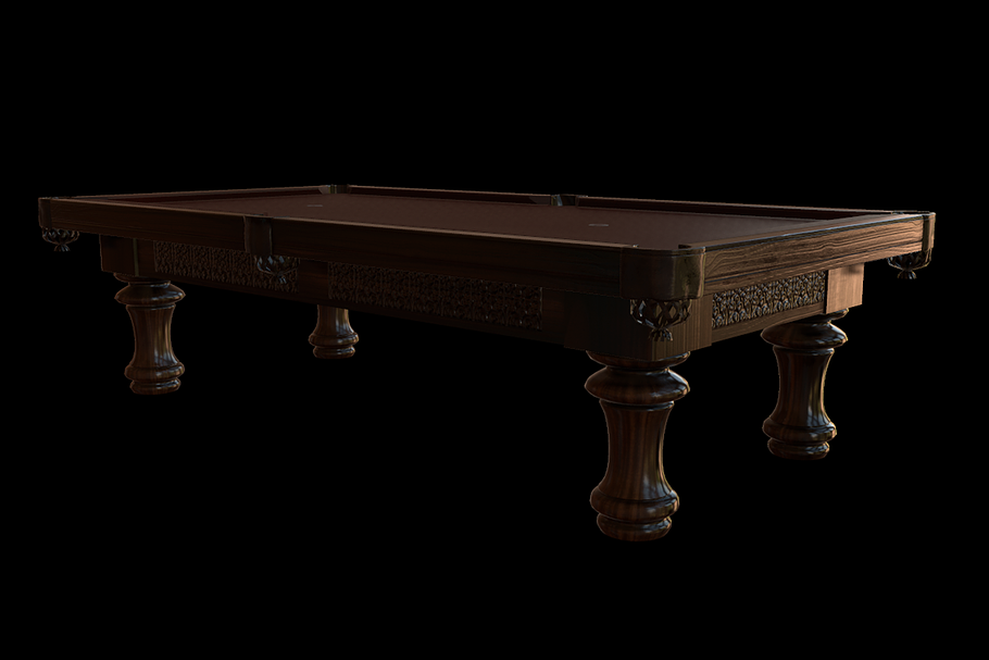 Pool Table: Classical Leather & Wood in Architecture - product preview 8