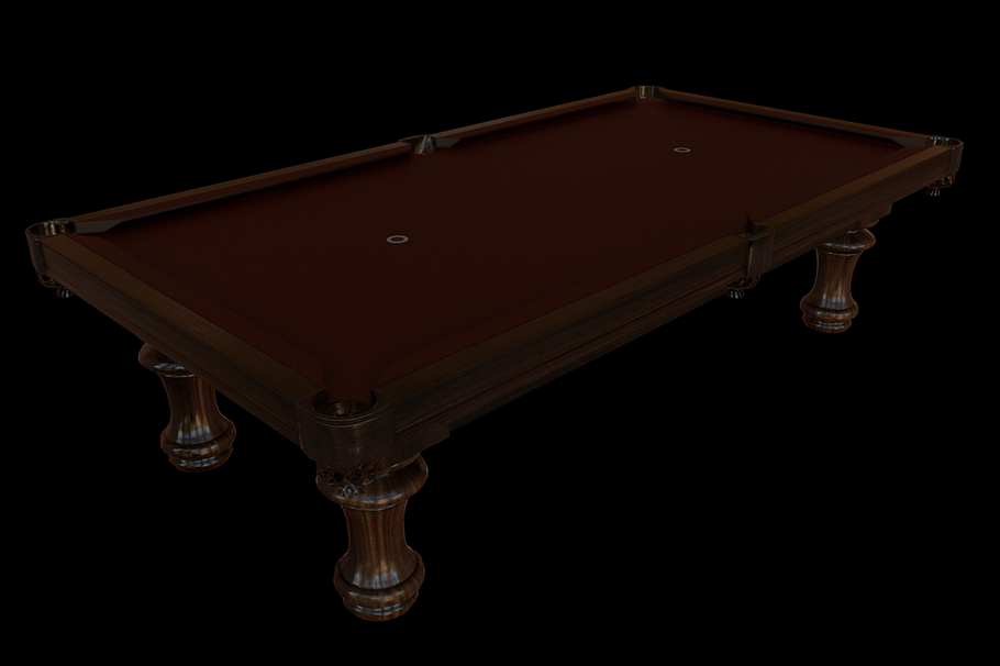 Pool Table: Classical Leather & Wood in Architecture - product preview 1