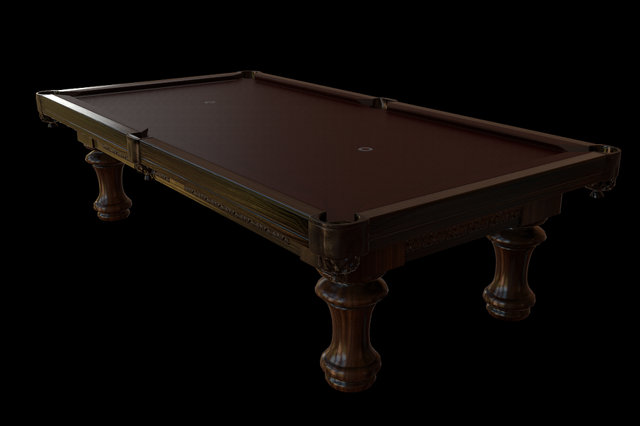 Pool Table: Classical Leather & Wood in Architecture - product preview 2