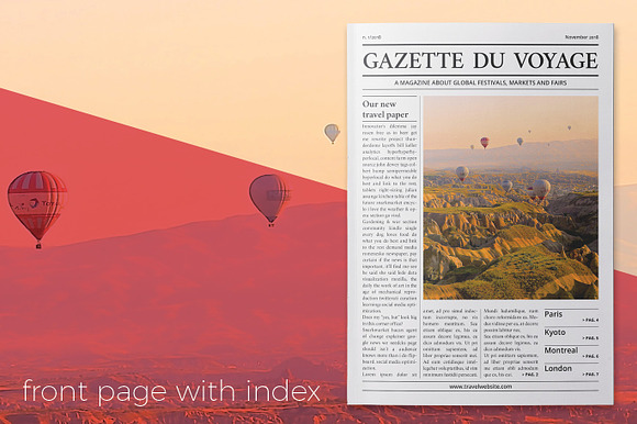 Gazette du Voyage paper/catalogue in Magazine Templates - product preview 1