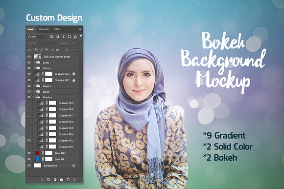 Mockup Bokeh Background in Mockup Templates - product preview 4
