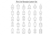 Line islamic lanterns