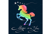 Rainbow unicorn background