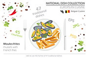 European cuisine. National dish set