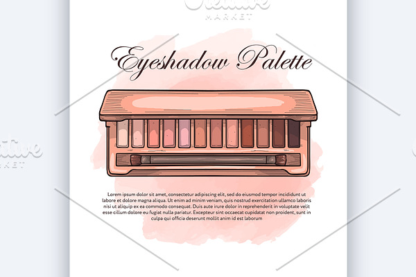 sketch of an eyeshadow palette