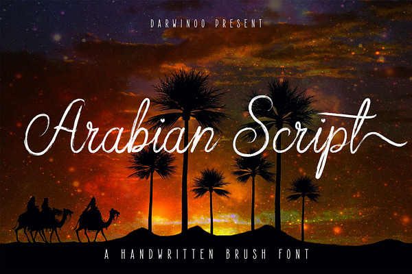 Arabian Script | Brush Textured Font