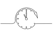 Clock with arrows icon on white