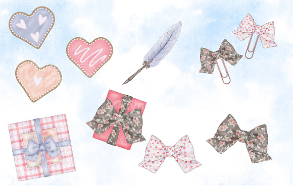 Lovely- Valentine clipart collection in Illustrations - product preview 2