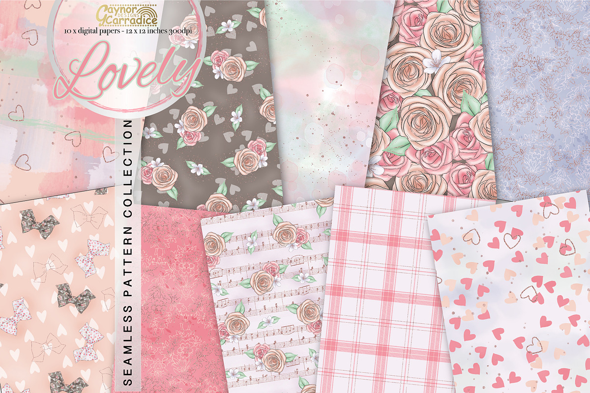 Valentine seamless patterns in Patterns - product preview 8