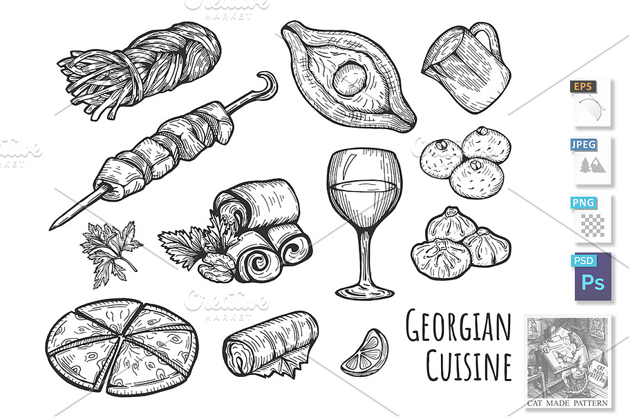 Georgian cuisine set