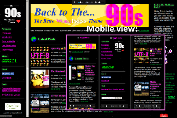 Back to The 90s WordPress Theme in WordPress Minimal Themes - product preview 2