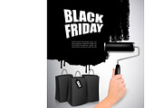 Black Friday sale background. Vector
