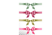 Big set of colorful gift bows
